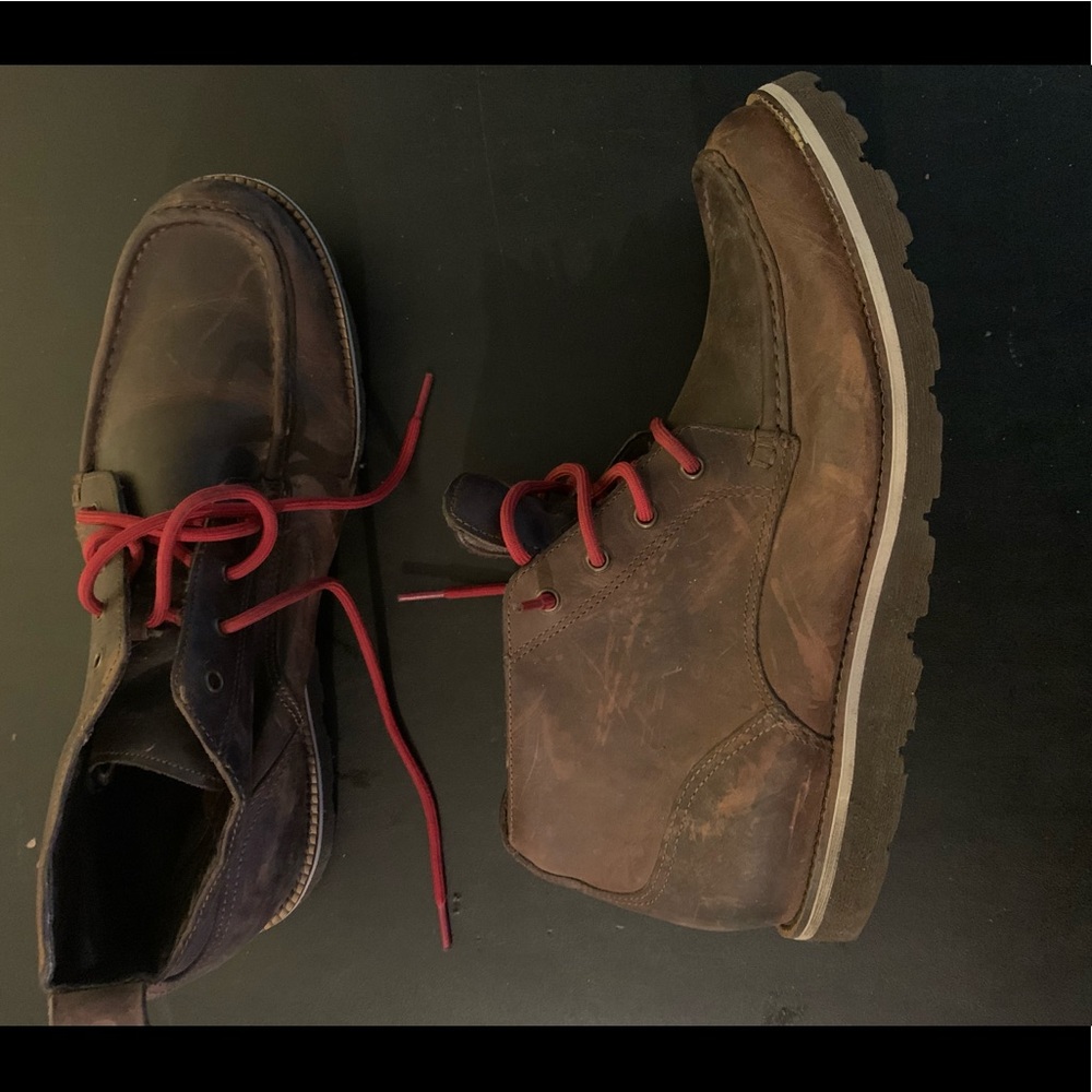 Men’s used Cole Haan brown leather boots SZ 11.5